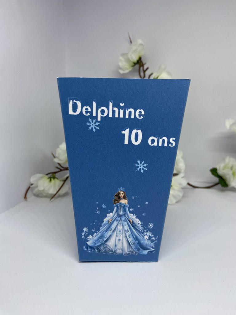 Boîte à pop-corn personnalisée, idéale également pour y mettre simplement des friandises.