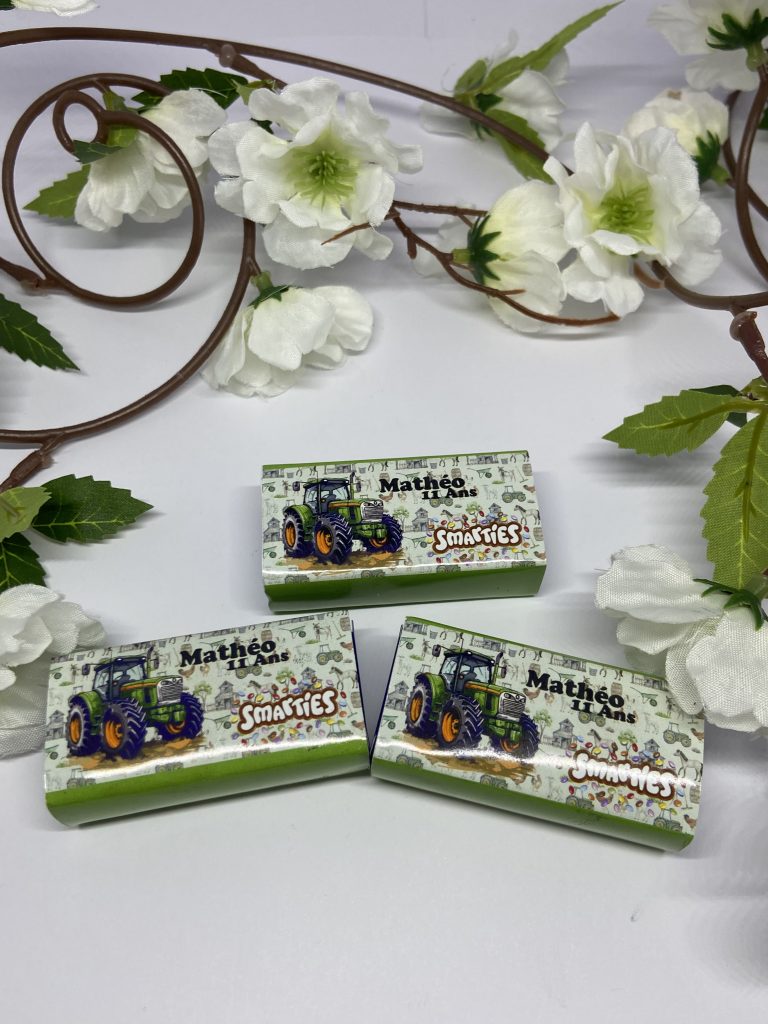 Smarties thème tracteur personnalisable